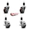Service Caster 3'' Maroon Poly Wheel Swivel 1-1/2'' Expanding Stem Caster Set 2 Brakes, 4PK SCC-EX20S314-PPUB-MRN-2-TLB-2-112 - alternate 5